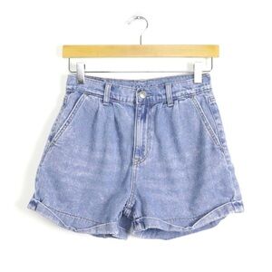 American Eagle AEO High rise shorts baggy light wash summer festival 90s XS 0